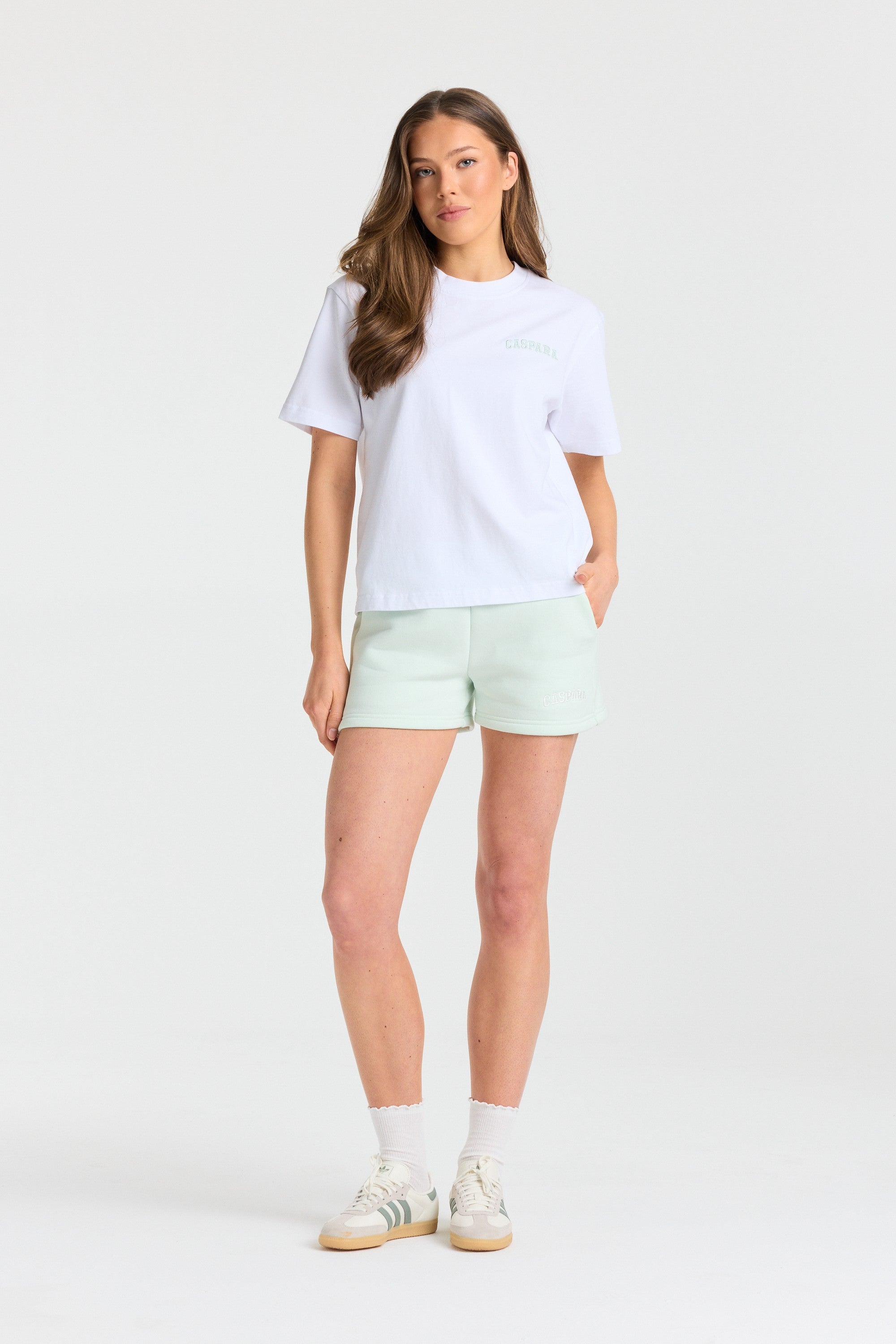 W. All-Star Embroidered Tee - White/Pistachio